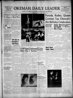 Okemah Daily Leader (Okemah, Okla.), Vol. 37, No. 107, Ed. 1 Sunday, April 21, 1963
