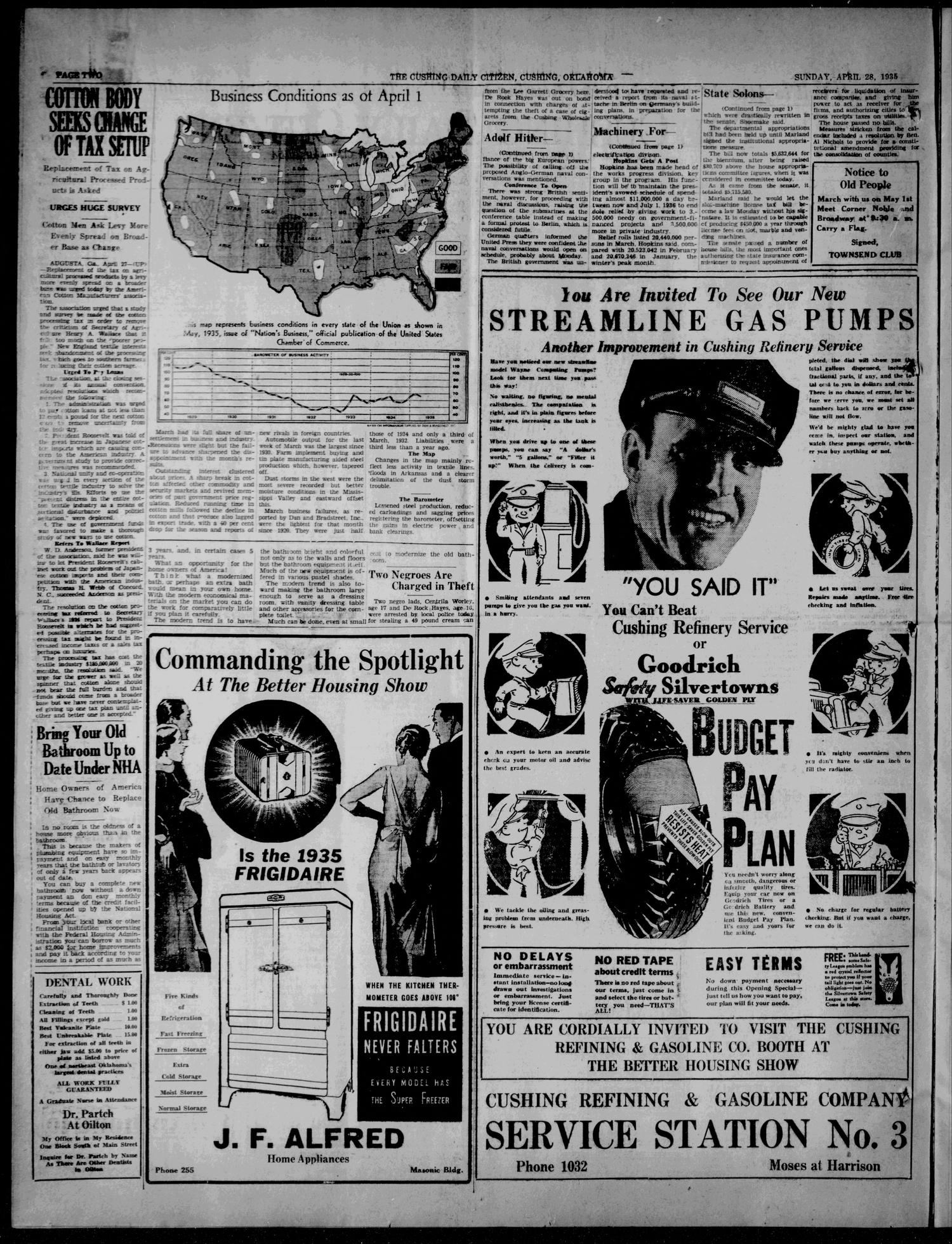 The Cushing Daily Citizen (Cushing, Okla.), Vol. 12, No. 245, Ed. 1 Sunday, April 28, 1935
                                                
                                                    [Sequence #]: 8 of 12
                                                