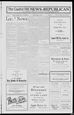 Primary view of object titled 'The Capitol Hill News-Republican (Oklahoma City, Okla.), Vol. 20, No. 10, Ed. 1 Friday, December 31, 1920'.
