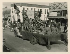 Primary view of object titled 'Girl Scout Float in 1938 Parade'.