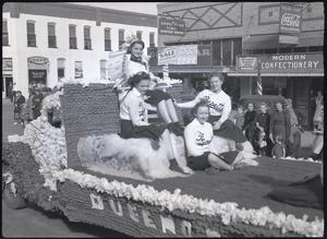 High School Cheerleaders Part of 1938 Parade