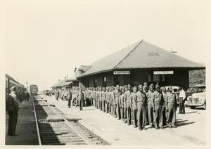 World War I Soldiers Waiting for Train