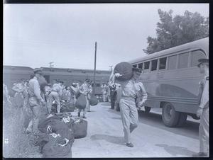Soldiers Gathering for Travel