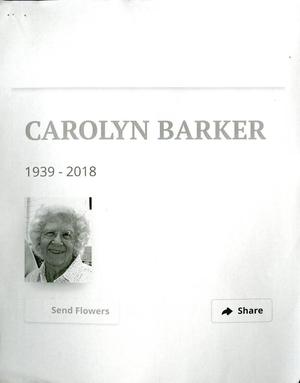 Obituary of Carolyn Barker