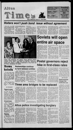Altus Times (Altus, Okla.), Vol. 91, No. 200, Ed. 1 Tuesday, November 5, 1991