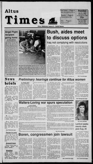 Altus Times (Altus, Okla.), Vol. 92, No. 113, Ed. 1 Sunday, July 26, 1992
