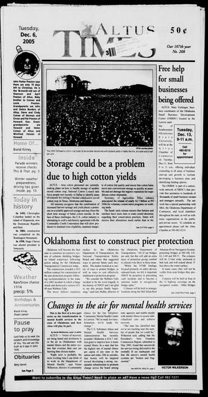 Primary view of object titled 'Altus Times (Altus, Okla.), Vol. 107, No. 208, Ed. 1 Tuesday, December 6, 2005'.
