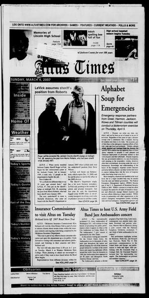 Primary view of object titled 'The Altus Times (Altus, Okla.), Vol. 108, No. 290, Ed. 1 Sunday, March 4, 2007'.