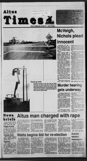 Altus Times (Altus, Okla.), Vol. 95, No. 132, Ed. 1 Tuesday, August 15, 1995