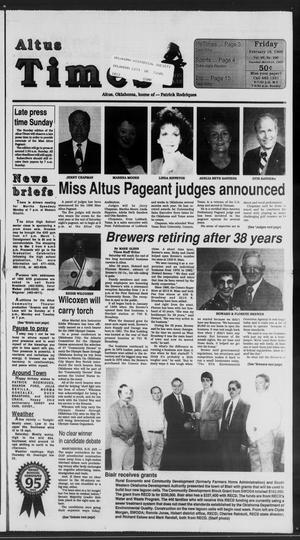 Altus Times (Altus, Okla.), Vol. 95, No. 290, Ed. 1 Friday, February 16, 1996
