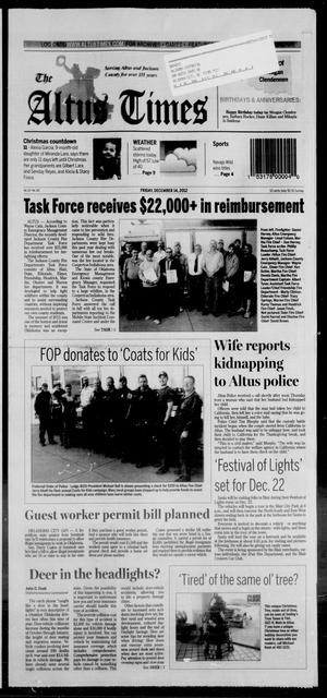 Primary view of object titled 'The Altus Times (Altus, Okla.), Vol. 113, No. 142, Ed. 1 Friday, December 14, 2012'.