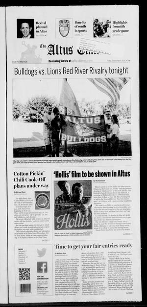 Primary view of object titled 'The Altus Times (Altus, Okla.), Vol. 116, No. 343, Ed. 1 Friday, September 4, 2015'.