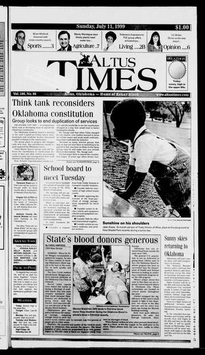 Primary view of object titled 'Altus Times (Altus, Okla.), Vol. 100, No. 96, Ed. 1 Sunday, July 11, 1999'.