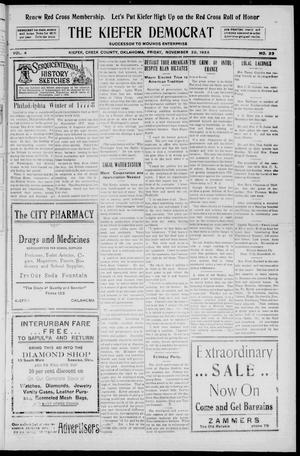 The Kiefer Democrat (Kiefer, Okla.), Vol. 4, No. 23, Ed. 1 Friday, November 20, 1925