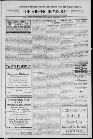The Kiefer Democrat (Kiefer, Okla.), Vol. 4, No. 26, Ed. 1 Friday, December 11, 1925
