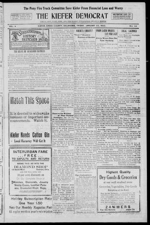 The Kiefer Democrat (Kiefer, Okla.), Vol. 4, No. 32, Ed. 1 Friday, January 22, 1926