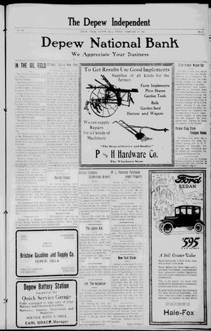 The Depew Independent (Depew, Okla.), Vol. 14, No. 51, Ed. 1 Friday, February 23, 1923