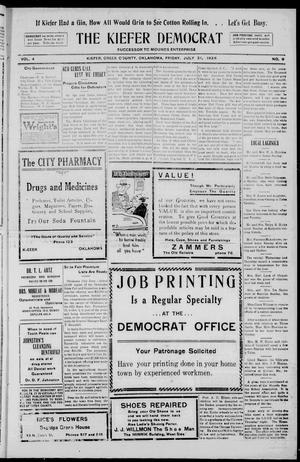 The Kiefer Democrat (Kiefer, Okla.), Vol. 4, No. 9, Ed. 1 Friday, July 31, 1925