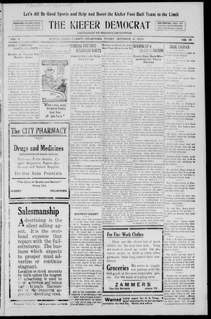 The Kiefer Democrat (Kiefer, Okla.), Vol. 4, No. 19, Ed. 1 Friday, October 9, 1925