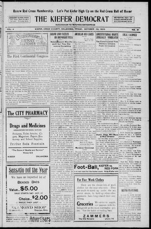 The Kiefer Democrat (Kiefer, Okla.), Vol. 4, No. 21, Ed. 1 Friday, October 23, 1925