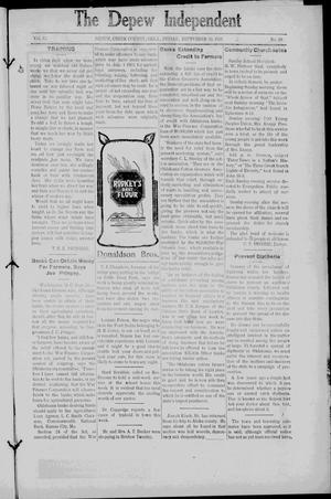 The Depew Independent (Depew, Okla.), Vol. 13, No. 30, Ed. 1 Friday, September 30, 1921
