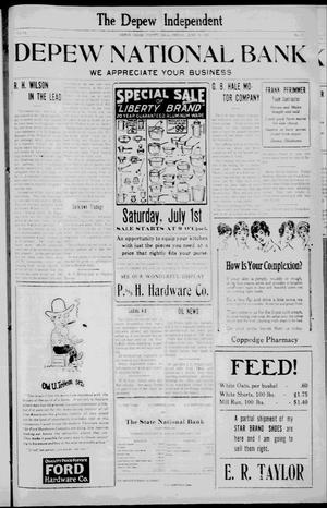 The Depew Independent (Depew, Okla.), Vol. 14, No. 17, Ed. 1 Friday, June 30, 1922