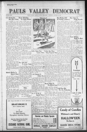 Pauls Valley Democrat (Pauls Valley, Okla.), Vol. 22, No. 35, Ed. 1 Thursday, October 29, 1925