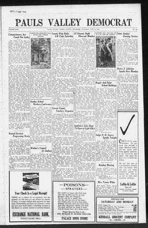 Primary view of object titled 'Pauls Valley Democrat (Pauls Valley, Okla.), Vol. 23, No. 15, Ed. 1 Thursday, June 10, 1926'.