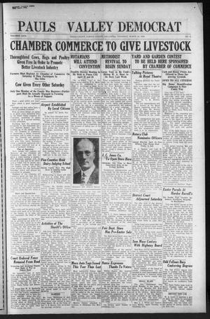 Primary view of object titled 'Pauls Valley Democrat (Pauls Valley, Okla.), Vol. 26, No. 5, Ed. 1 Thursday, March 28, 1929'.