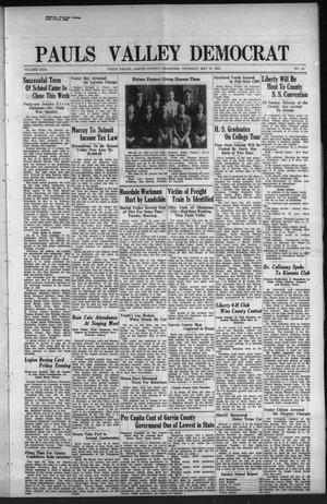 Primary view of object titled 'Pauls Valley Democrat (Pauls Valley, Okla.), Vol. 29, No. 13, Ed. 1 Thursday, May 19, 1932'.