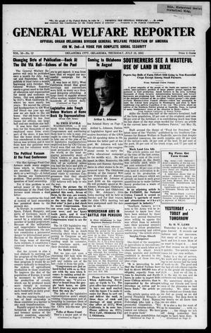 General Welfare Reporter (Oklahoma City, Okla.), Vol. 10, No. 12, Ed. 1 Thursday, July 15, 1943