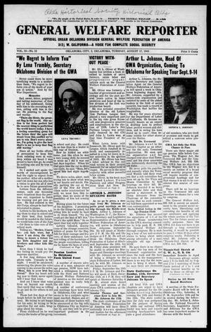 General Welfare Reporter (Oklahoma City, Okla.), Vol. 10, No. 13, Ed. 1 Tuesday, August 17, 1943