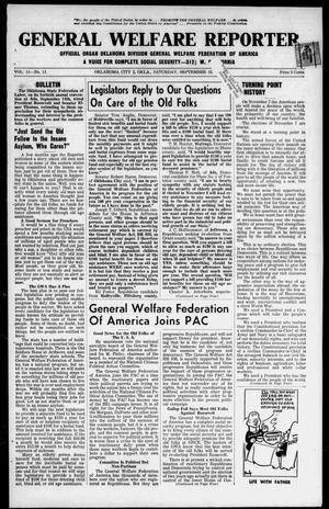General Welfare Reporter (Oklahoma City, Okla.), Vol. 11, No. 11, Ed. 1 Saturday, September 16, 1944