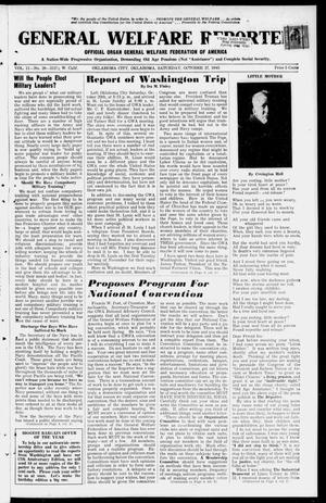 General Welfare Reporter (Oklahoma City, Okla.), Vol. 11, No. 29, Ed. 1 Saturday, October 27, 1945
