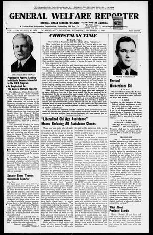 General Welfare Reporter (Oklahoma City, Okla.), Vol. 11, No. 32, Ed. 1 Wednesday, December 12, 1945
