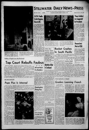 Stillwater Daily News-Press (Stillwater, Okla.), Vol. 48, No. 220, Ed. 1 Monday, October 13, 1958