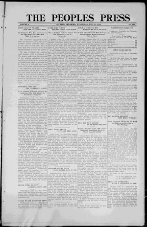 The Peoples Press (El Reno, Okla.), Vol. 2, No. 110, Ed. 1 Wednesday, June 12, 1912