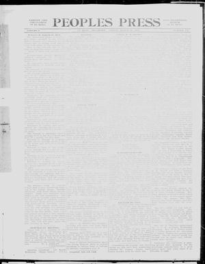 Primary view of object titled 'Peoples Press (El Reno, Okla.), Vol. 5, No. 177, Ed. 1 Friday, March 10, 1916'.