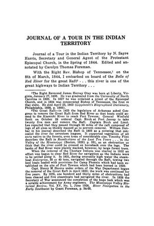 Journal of a Tour in the Indian Territory