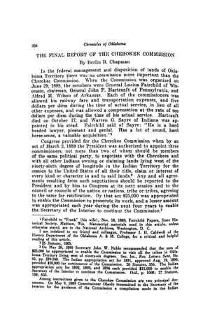 The Final Report of the Cherokee Commission