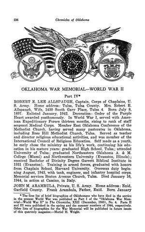 Oklahoma War Memorial - World War II: Part 4