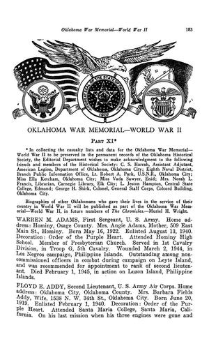Oklahoma War Memorial - World War II: Part 11