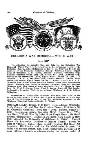 Primary view of object titled 'Oklahoma War Memorial - World War II: Part 12'.