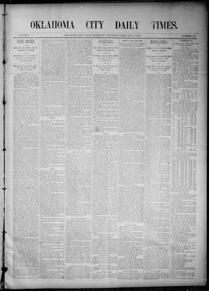 Oklahoma City Daily Times. (Oklahoma City, Indian Terr.), Vol. 2, No. 185, Ed. 1 Thursday, February 12, 1891