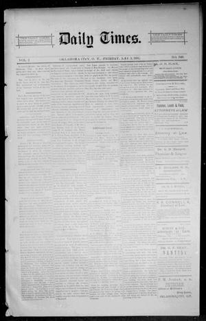 Daily Times. (Oklahoma City, Okla. Terr.), Vol. 2, No. 249, Ed. 1 Friday, May 1, 1891