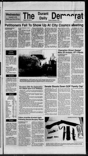 The Durant Daily Democrat (Durant, Okla.), Vol. 96, No. 8, Ed. 1 Wednesday, September 13, 1995