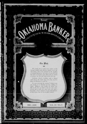 The Oklahoma Banker (Oklahoma City, Okla.), Vol. 20, No. 5, Ed. 1 Saturday, December 1, 1928