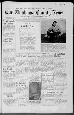 Primary view of object titled 'The Oklahoma County News (Jones City, Okla.), Vol. 58, No. 28, Ed. 1 Thursday, November 27, 1958'.