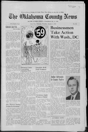 The Oklahoma County News and The Luther Citizen (Jones City, Okla.), Vol. 58, No. 33, Ed. 1 Thursday, January 1, 1959