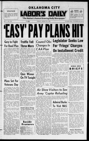 Oklahoma City Labor's Daily (Oklahoma City, Okla.), Vol. 1, No. 202, Ed. 1 Tuesday, August 28, 1956